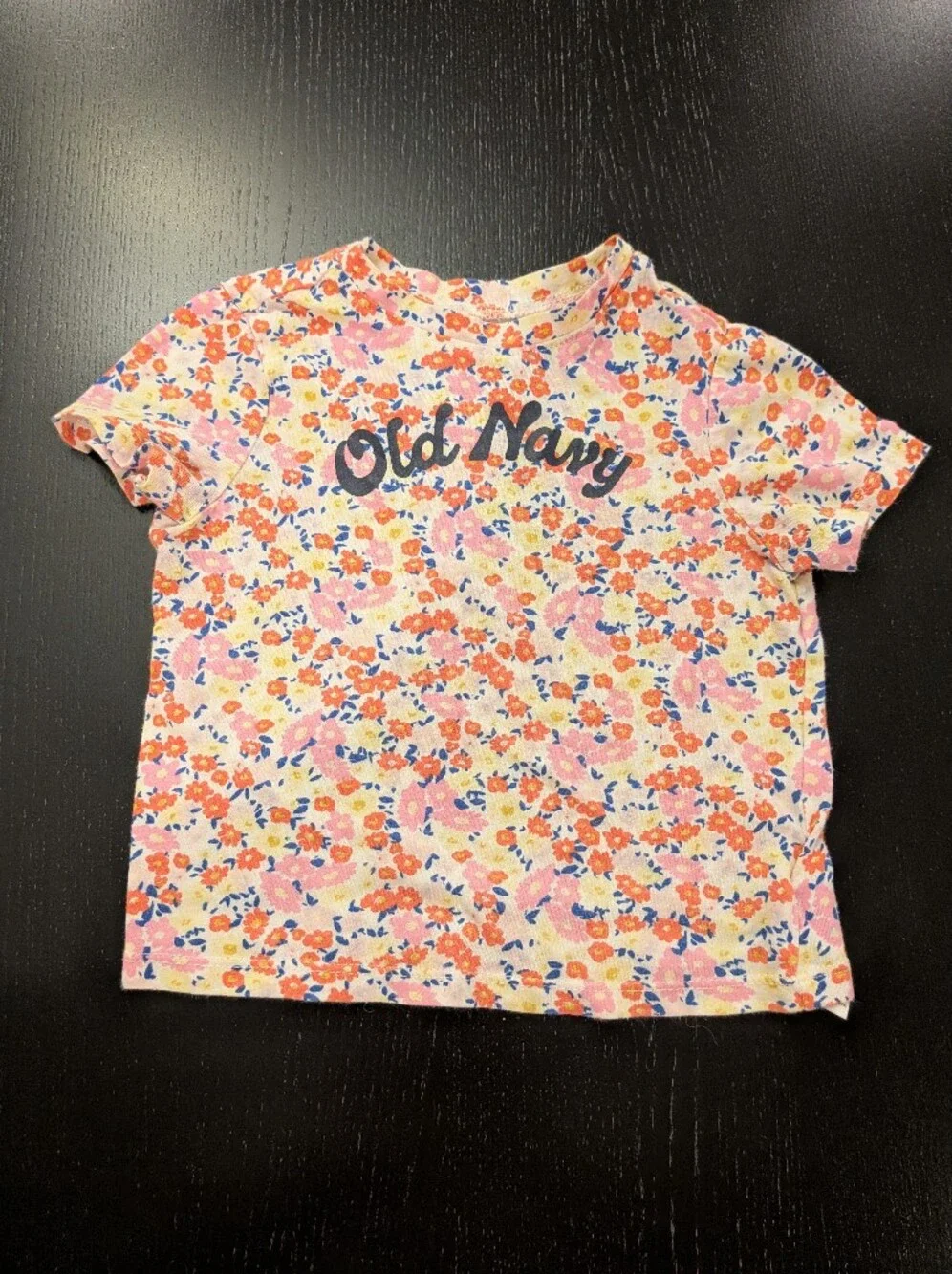 Old Navy Pink Floral Girls' Short Sleeve Tee